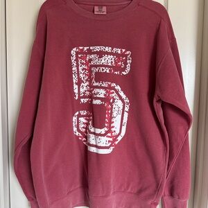 Vintage Red Graphic Sweatshirt